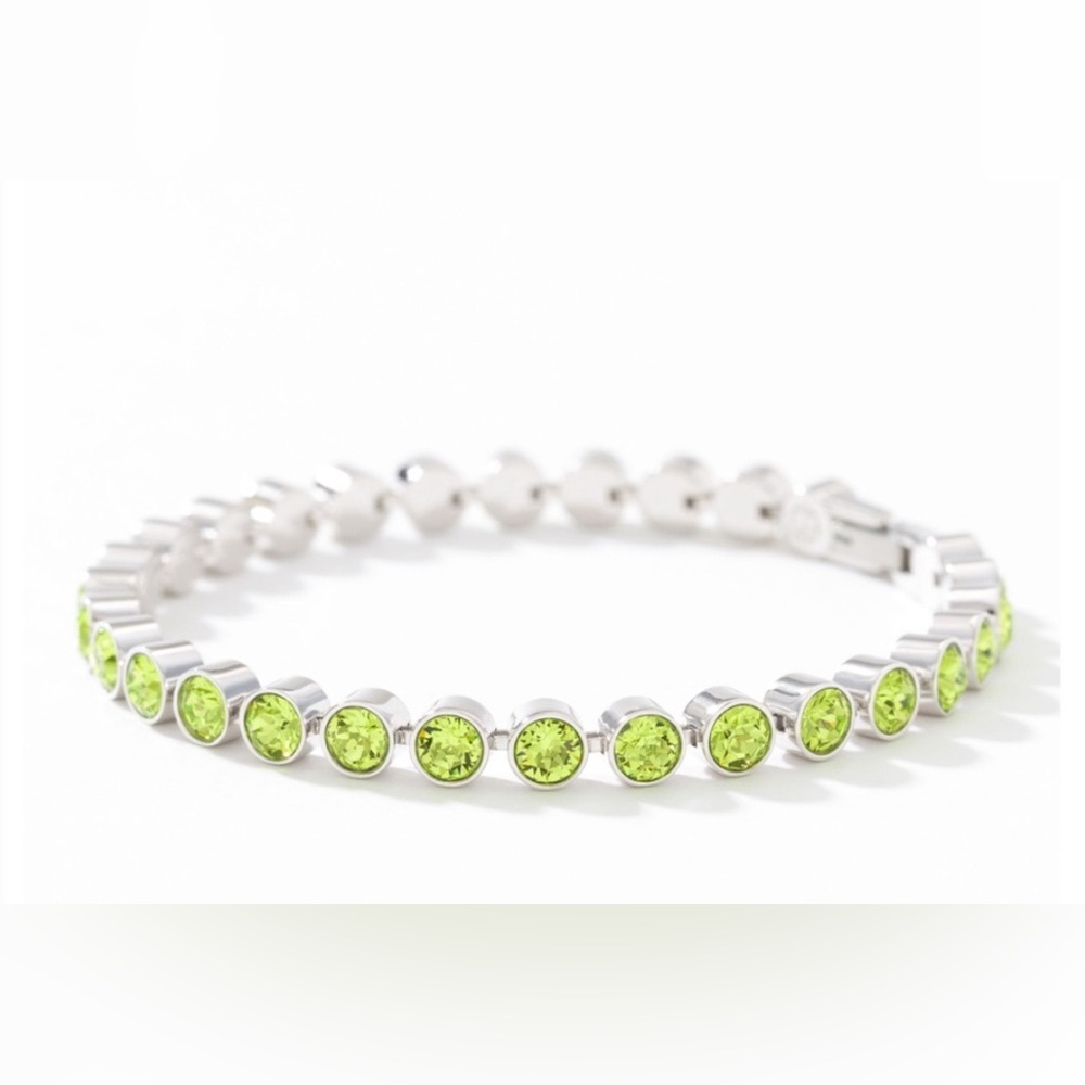 Touchstone Crystal by Swarovski mini ice bracelet in Citrus Green BNIB